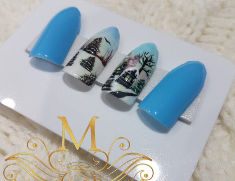 Stylizacja paznokci Nowe Miasto Lubawskie - Salon Manicure - M Studio Monika Lendzion. Zdobienia świąteczne paznokci. Zdobienia artystyczne paznokci na święta bożego narodzenia